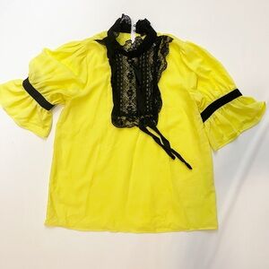Deco Lux yellow blouse size M